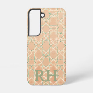 Funda Para Samsung Galaxy S22 Arabesco Terroso   Terracota y Salvia Personalizad