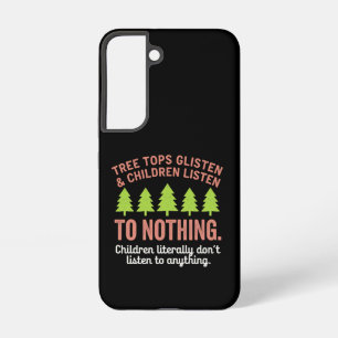 Funda Para Samsung Galaxy S22 Árbol brilla y niños escuchan a nada enseñar