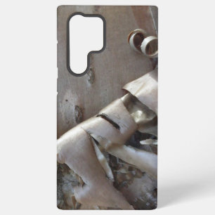 Funda Para Samsung Galaxy S22 Ultra Árbol de corteza de abedul rizado rústico