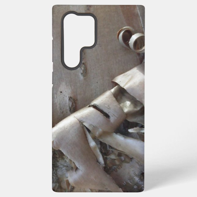 Funda Para Samsung Galaxy Árbol de corteza de abedul rizado rústico (Reverso )