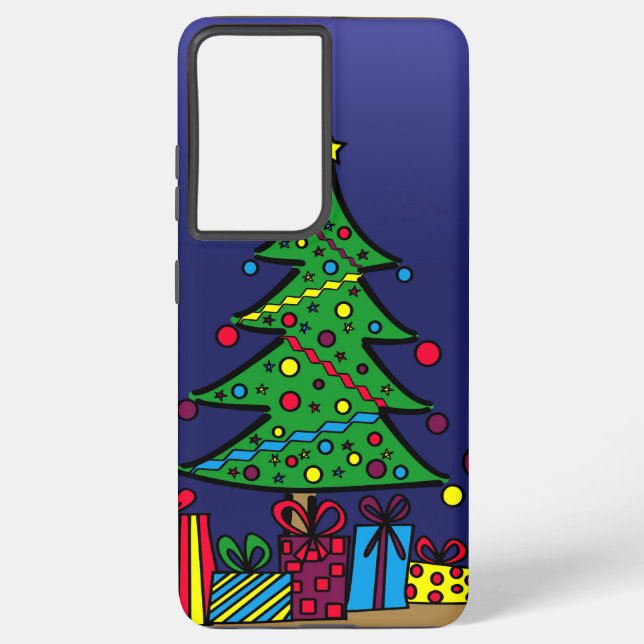Funda Para Samsung Galaxy árbol de Navidad (Reverso )