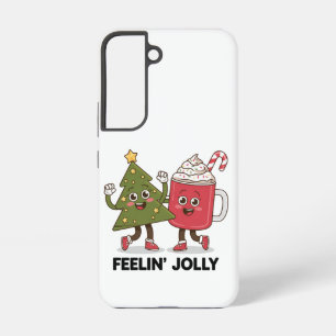 Funda Para Samsung Galaxy S22 Árbol de Navidad Amante del Café Invierno Divertid