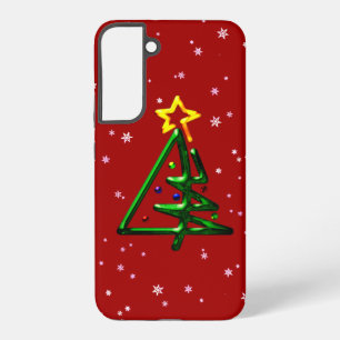 Funda Para Samsung Galaxy S22+ Árbol de Navidad cromado Tubular