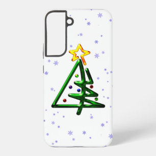 Funda Para Samsung Galaxy S22+ Árbol de Navidad cromado Tubular