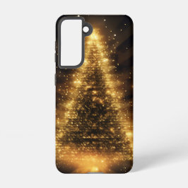 FUNDA PARA SAMSUNG GALAXY S21 ÁRBOL DE NAVIDAD DE FESTIVO NEGRO Y ORO