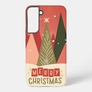 Funda Para Samsung Galaxy S22+ Árbol de Navidad Retro/Vintage Alegre