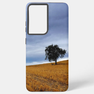 Funda Para Samsung Galaxy S21 Ultra Árbol en un campo de trigo