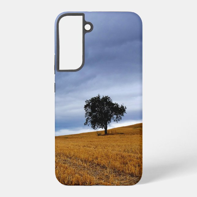 Funda Para Samsung Galaxy Árbol en un campo de trigo (Reverso )
