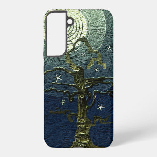 Funda Para Samsung Galaxy S22+ Árbol Viejo Marchito Luna y Estrellas  