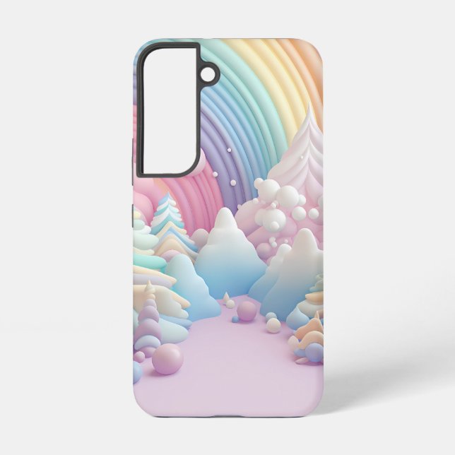 FUNDA PARA SAMSUNG GALAXY ÁRBOLES DE NAVIDAD COLOR PASTEL (Reverso )