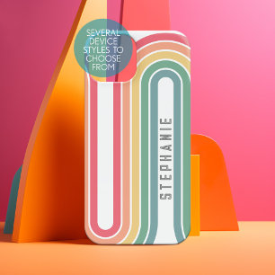 Funda Para Samsung Galaxy S22 Arco de línea retro colores arcoíris pastel nombre