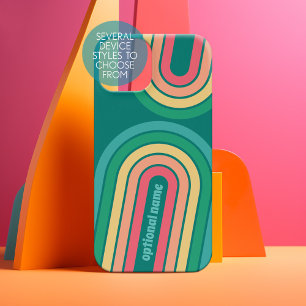 Funda Para Samsung Galaxy S22 Arco de Línea Retro Colores Arcoíris Pastel Nombre