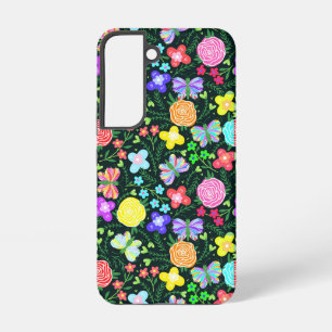 Funda Para Samsung Galaxy S22 Arcoiris de flor de mariposa