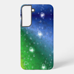 Funda Para Samsung Galaxy S22+ Arcoiris en optik de cuero elefante y gotas de llu