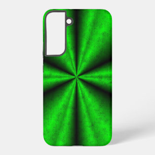 Funda Para Samsung Galaxy S22+ Arcoíris verde en óptica de cuero de piel de elefa