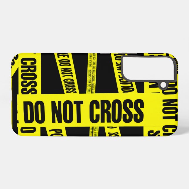 Funda Para Samsung Galaxy Áreas de peligro de cinta amarillas no cruzan la e (Reverso Horizontal)