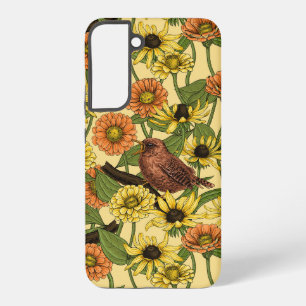 Funda Para Samsung Galaxy S22+ Arenas y flores de amarillo pálido