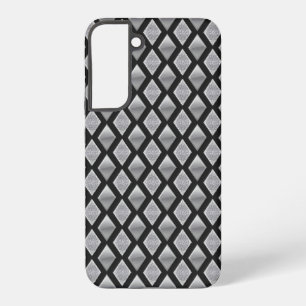 Funda Para Samsung Galaxy S22+ Arlequín Plateado Metálico y Estampado Brillante