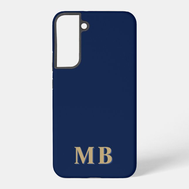 Funda Para Samsung Galaxy Armada y oro | Monograma inicial mínimo moderno (Reverso )
