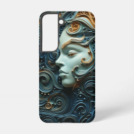 Funda Para Samsung Galaxy S22 Arte 3D de Moonlit Woman