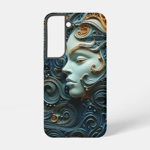 Funda Para Samsung Galaxy S22 Arte 3D de Moonlit Woman