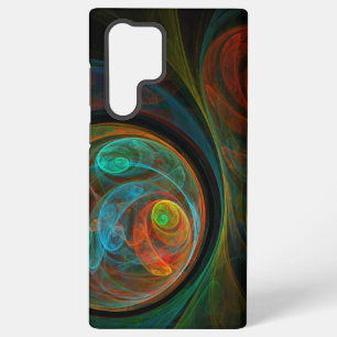 Funda Para Samsung Galaxy S22 Ultra Arte abstracto azul renacimiento