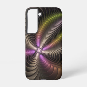 Funda Para Samsung Galaxy S22 Arte abstracto brillante y trippy fractal en 3D