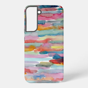Funda Para Samsung Galaxy S22+ Arte abstracto colorido pinceladas de acuarela