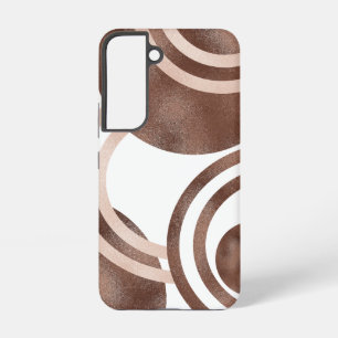 Funda Para Samsung Galaxy S22 Arte abstracto de línea marrón