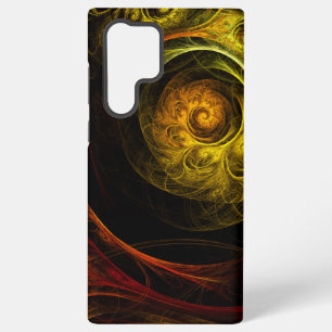 Funda Para Samsung Galaxy S22 Ultra Arte abstracto floral rojo amanecer