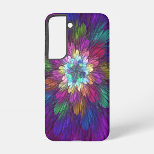 Funda Para Samsung Galaxy S22 Arte abstracto fractal de flor psicodélica colorid