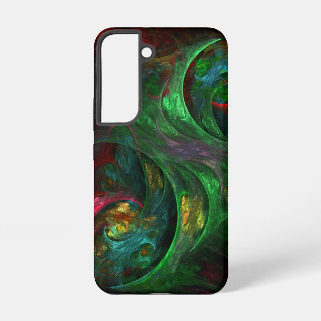 Funda Para Samsung Galaxy Arte abstracto verde Génesis (Reverso )