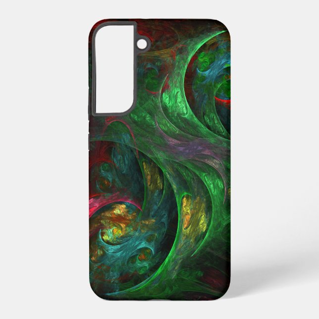 Funda Para Samsung Galaxy Arte abstracto verde Génesis (Reverso )
