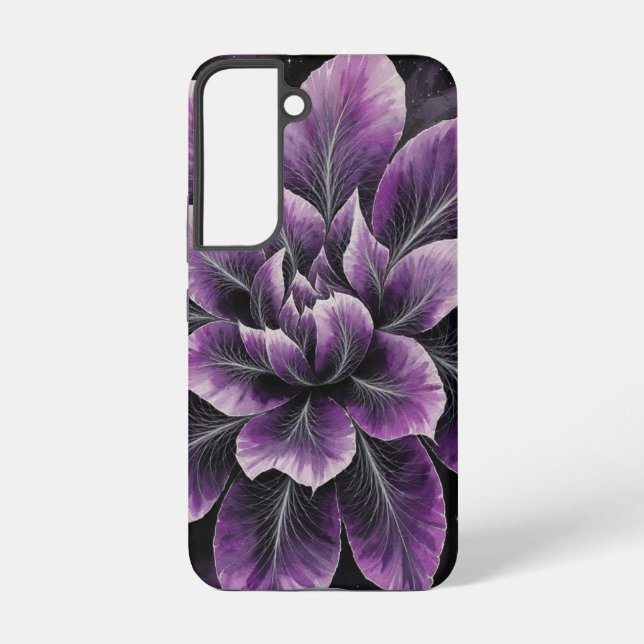 Funda Para Samsung Galaxy Arte botánico Purple Night Sky (Reverso )