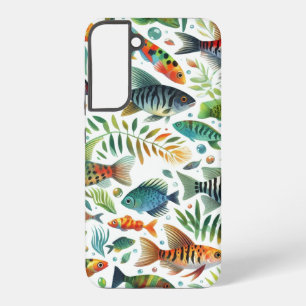 Funda Para Samsung Galaxy S22+ Arte colorido de peces submarinos