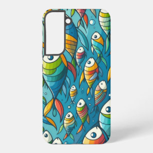 Funda Para Samsung Galaxy S22+ Arte colorido de peces submarinos
