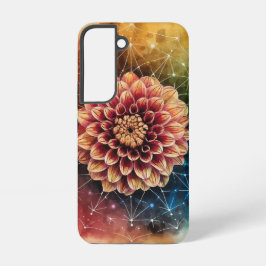 Funda Para Samsung Galaxy S22 Arte cosmético de dahlia geométrica acuarela