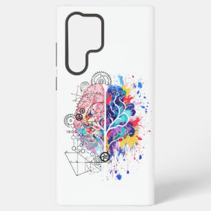 Funda Para Samsung Galaxy S22 Ultra Arte creativo cerebro izquierdo vs cerebro derecho