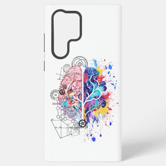 Funda Para Samsung Galaxy Arte creativo de cerebro izquierdo vs derecho (Reverso )