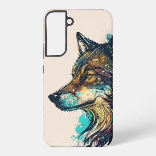 Funda Para Samsung Galaxy S22+ Arte de animales cabeza de lobo lobos fauna 