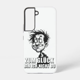 Funda Para Samsung Galaxy S22 Arte de dibujos animados con cita "Por suerte…"