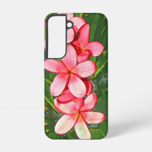 Funda Para Samsung Galaxy S22 Arte de Frangipani Tropical Rosa