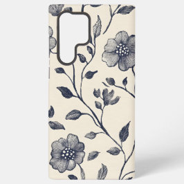 Funda Para Samsung Galaxy S22 Ultra Arte de línea floral minimalista | Elegante botáni