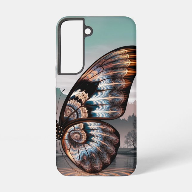 Funda Para Samsung Galaxy Arte de mariposa fractal (Reverso )