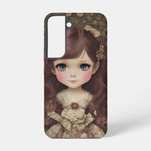 Funda Para Samsung Galaxy S22 Arte de niña Chibi Kawaii adorable de estilo vinta