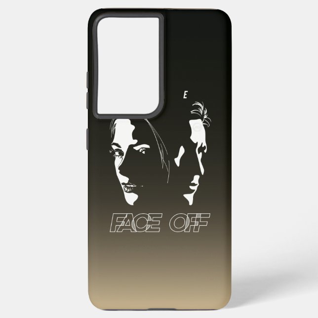 Funda Para Samsung Galaxy Arte de Silueta de Confrontación Humana | (Reverso )