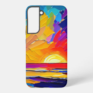 Funda Para Samsung Galaxy S22+ Arte de Sunset Beach Resumen moderno