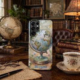 Funda Para Samsung Galaxy S22 Ultra Arte de Viajes del Mundo Vintage Personalizado