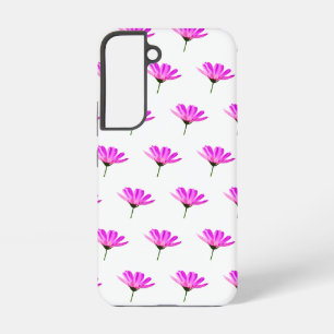 Funda Para Samsung Galaxy S22 Arte floral de margarita rosa suave