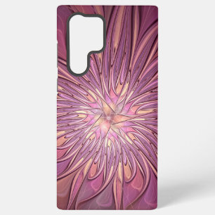 Funda Para Samsung Galaxy S22 Ultra Arte floral fractal moderno abstracto Colores de b